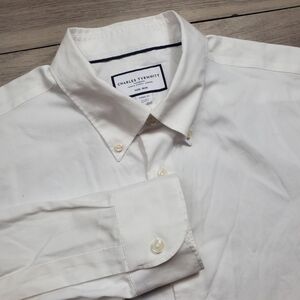 Charles Tyrwhitt Oxford Shirt Mens 17 37 White Classic London Non Iron LS